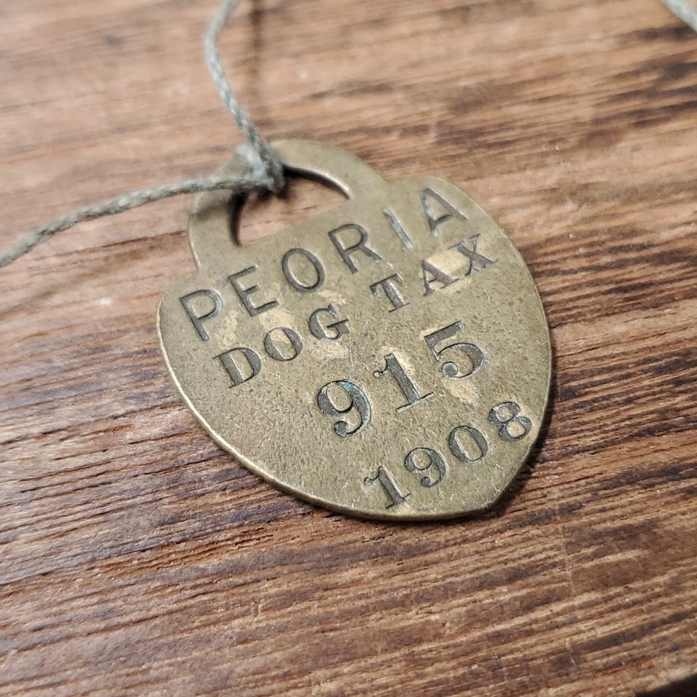 P208 dog tag 1908 antique pendant collectible heirloom